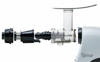 Sana EUJ-707 horizontal juicer white assembly