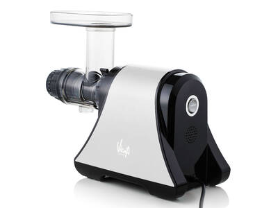 Vidia SJ-002 horizontal juicer silver back view